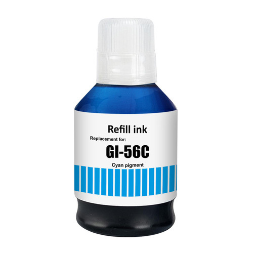 1 Go Inks Cyan 140ml Ink Bottle to replace Canon GI-56C Compatible/non-OEM for MAXIFY GX Series Printers