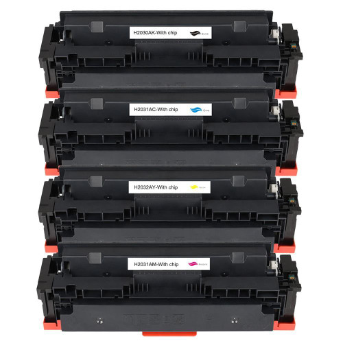 Go Inks 1 Go Inks Set of 4 Laser Toner Cartridges to replace HP W2030A, W2031A, W2032A, W2033A (415A) Compatible / non-OEM for HP Laserjet Pro & Enterprise Printers 