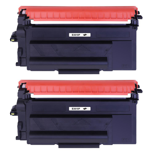 2 Go Inks  Black Laser Toner Cartridges to replace TN3610 High Capacity Compatible for Brother HL & MFC Printers