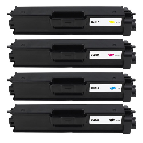1 Go Inks Set of 4 Laser Toner Cartridges to replace Brother TN328 Extra High Capacity Compatible / non-OEM for Brother DCP, MFC & HL Printers