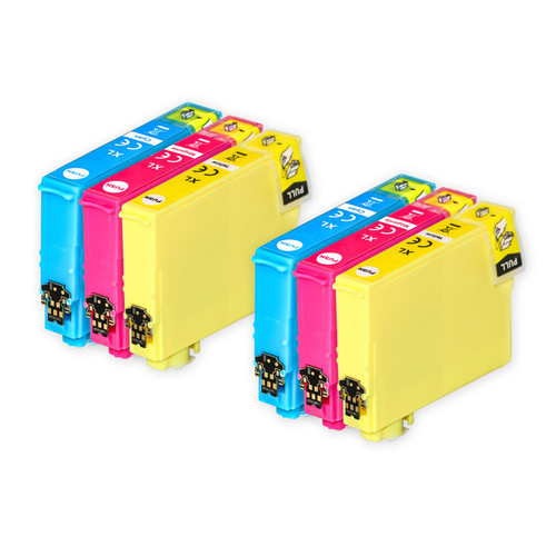 2 Go Inks Set of 3 Ink Cartridges to replace Epson 604XL C/M/Y Compatible / non-OEM for Epson Expression Home & WorkForce Printers (6 Inks)