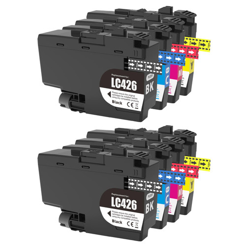 2 Go Inks Set of 4 Cartridges to replace Brother LC426 Compatible / non-OEM for Brother DCP & MFC Printers (8 Inks)