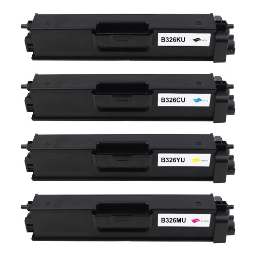 1 Go Inks Set of 4 Laser Toner Cartridges to replace Brother TN326 Compatible / non-OEM for Brother DCP, MFC & HL Printers