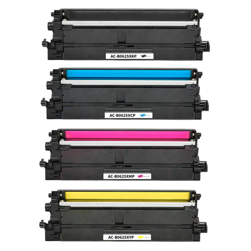 1 Go Inks Set of 4 Laser Toner Cartridges to replace Brother TN625XL Compatible / non-OEM for Brother DCP, MFC & HL Printers