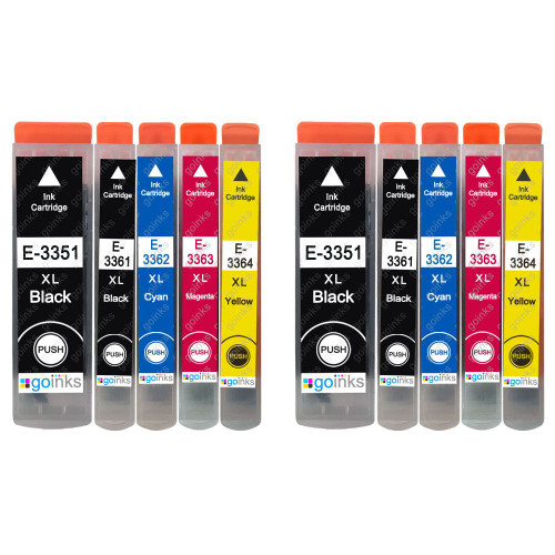 2 Go Inks Set of 5 Ink Cartridges to replace Epson T3357 (33XL Series) Compatible / non-OEM for Epson Expression Premium Printers (10 Inks)