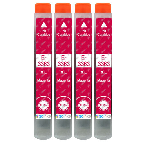4 Go Inks Magenta Ink Cartridges to replace Epson T3363 (33XL Series) Compatible / non-OEM for Epson Expression Premium Printers