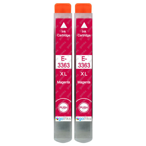 2 Go Inks Magenta Ink Cartridges to replace Epson T3363 (33XL Series) Compatible / non-OEM for Epson Expression Premium Printers