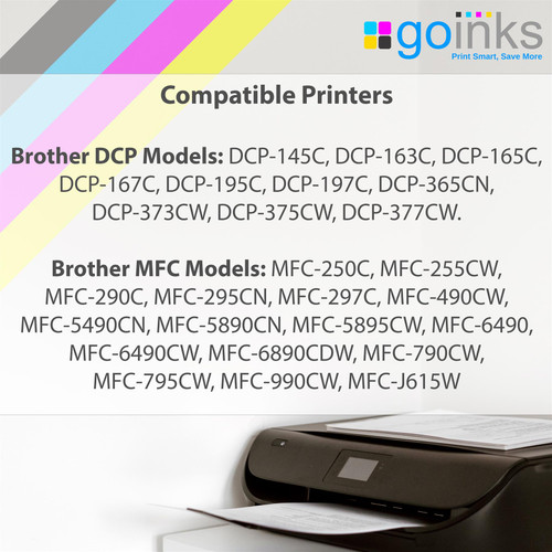 Tinnee Kompatible Brother LC1100/LC980 Druckerpatronen – 5 Schwarz, Hohe Kapazität Für DCP/MFC-Modelle
