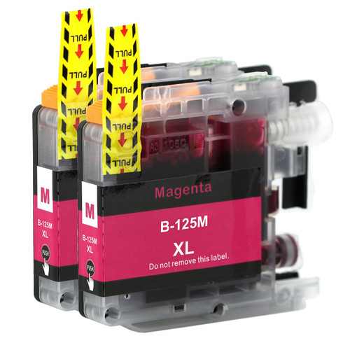 2 Go Inks  Magenta Ink Cartridges to replace Brother LC125XLM  Compatible / non-OEM for  Brother DCP & MFC Printers