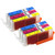 2 Go Inks C/M/Y Set of 3 Ink Cartridges to replace Canon CLI-551 Compatible / non-OEM for PIXMA Printers (6 Pack)