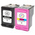 Set of 2 Remanufactured 302XL Ink Cartridges replacements for HP Printers - Black & Tri-Colour - Replace F6U68AE & F6U67AE
