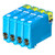 4 Go Inks Cyan Ink Cartridges to replace Epson 604XLC Compatible / non-OEM for Epson Expression Home & WorkForce Printers