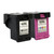 Set of 2 Remanufactured 62XL Ink Cartridges replacements for HP Printers - Black & Tri-Colour - Replace C2P05AE & C2P07AE