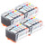 4 Go Inks Set of 5 Ink Cartridges to replace Canon PGI-5 & CLI-8 Compatible / non-OEM for PIXMA & Pixus Printers (20 Pack)