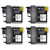 4 Go Inks Black Ink Cartridges to replace Brother LC980Bk & LC1100Bk Compatible / non-OEM for Brother DCP & MFC Printers