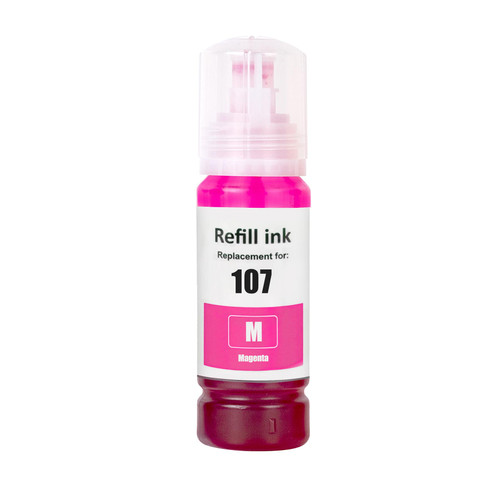 Compatible Epson 107 Magenta Refill Ink Bottle 70ml from Go Inks (1 Bottle)