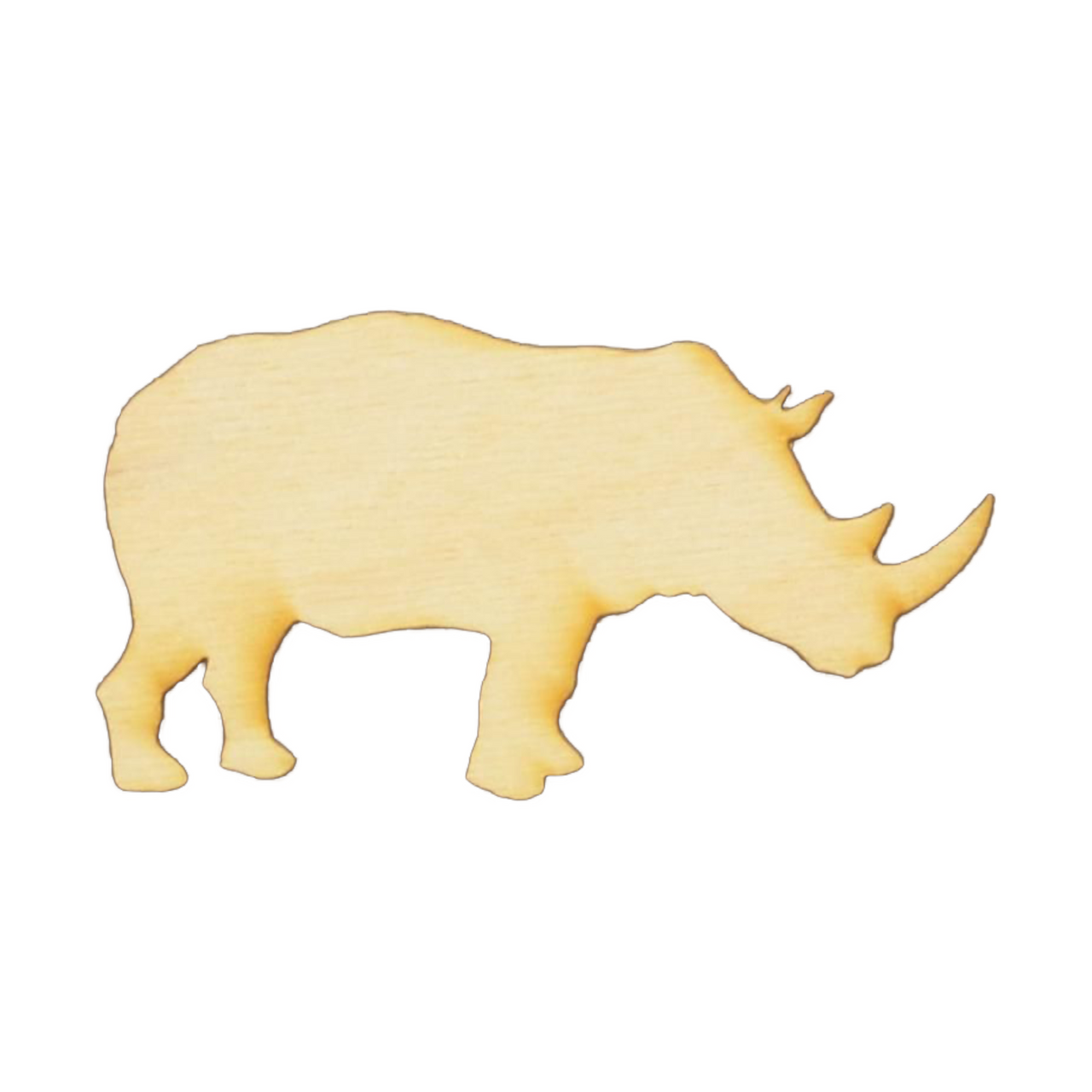 Rhino Wood Cutout | Animal Craft Shape | Unfinished Wood Cutouts and Shapes  