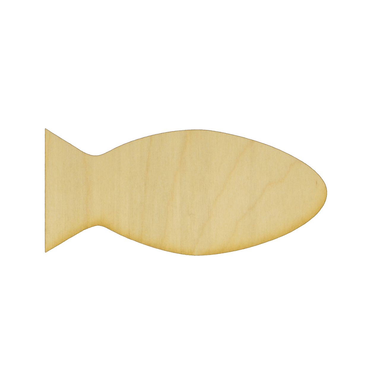 Unfinished Wooden Fish Cutout For Crafts