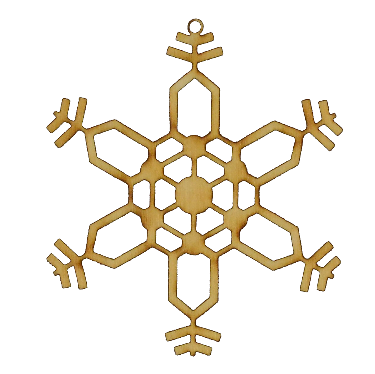 PEKMAR Snowflake Ornaments,Wooden Snowflakes,Snowflakes for  Crafts,Christmas Tree Ornaments,Winter Party Decorations,6pcs/Bag (6pcs  White Christmas