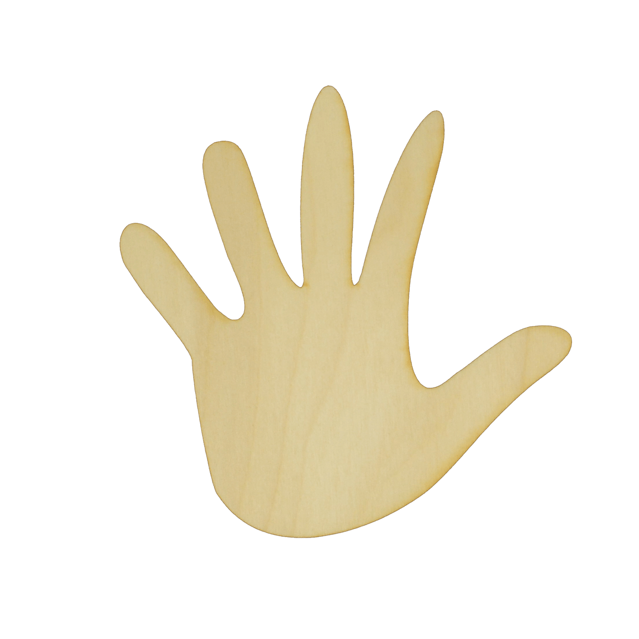 Unfinished Wooden Hand Print Cutout