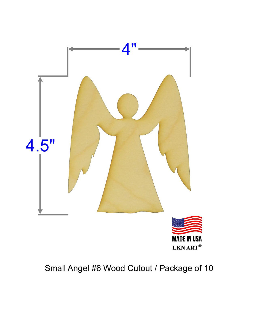 Angel Shape, MULTIPLE SIZES, Angel Cut Out, Wooden Shapes for Crafts and  Decorations, Wooden Angel Cutouts, Christmas Cut Out Shapes 