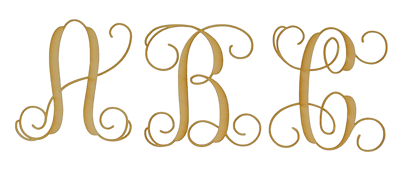 Bold Thick SCRIPT Letter Stencils (Number, and Alphabet Patterns