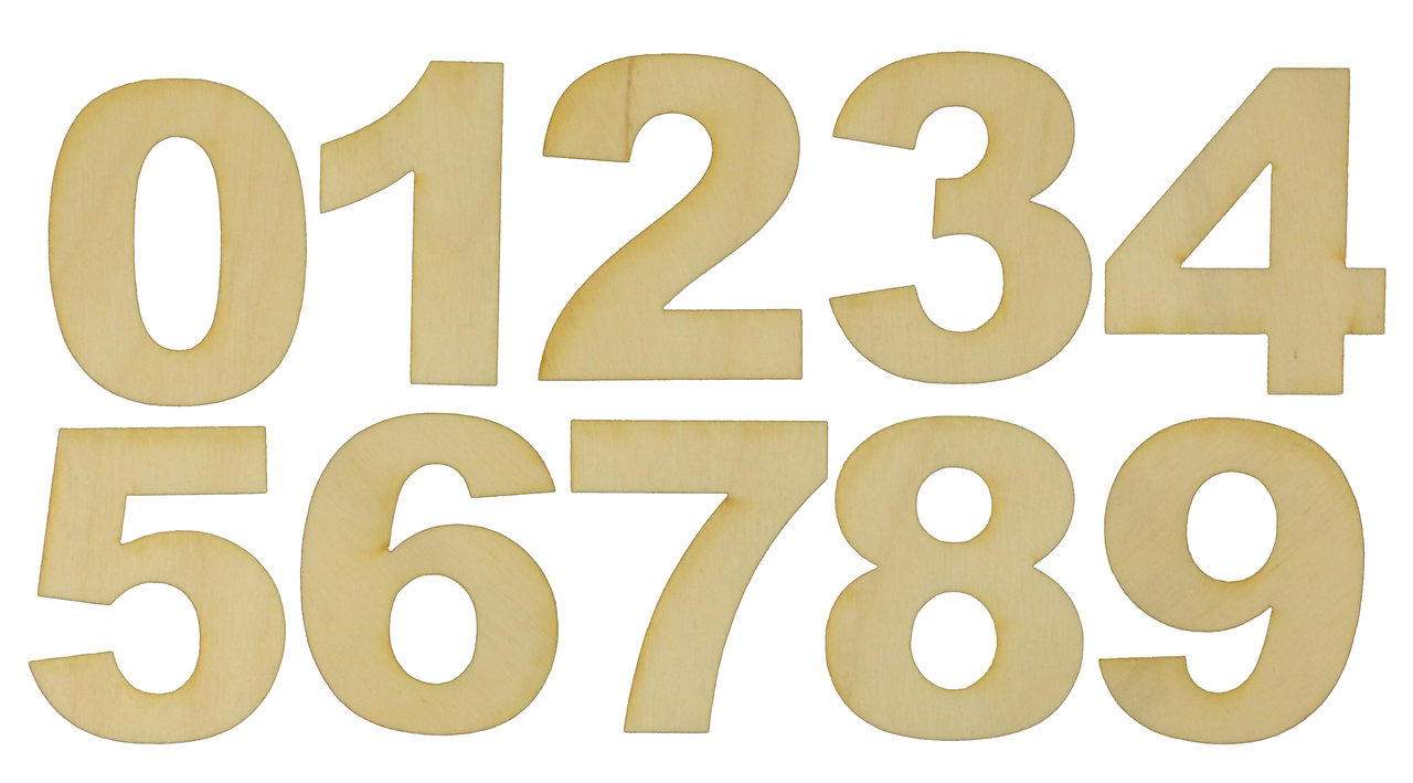 Lavanderia Font Wood Numbers