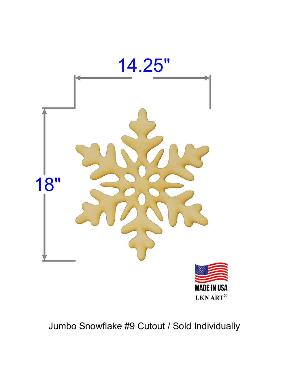 Wooden Jumbo Snowflake Wall Décor Size: 16 H x 16 W x 2 D