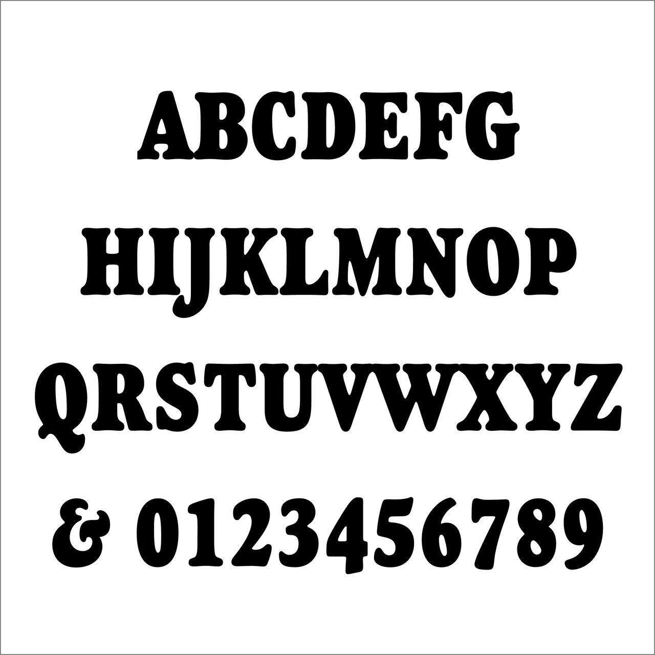 Wood Numbers in The Century Gothic Font 