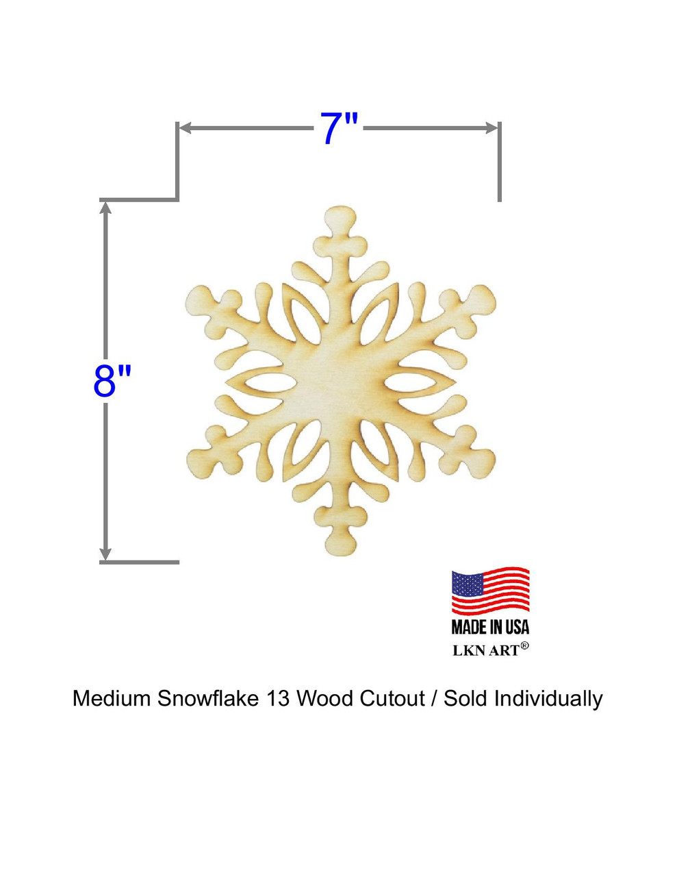 Snowflake #13 Wood Cutout 