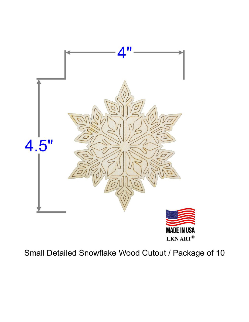 Christmas Mini Snowflake Cutouts (10/Package)