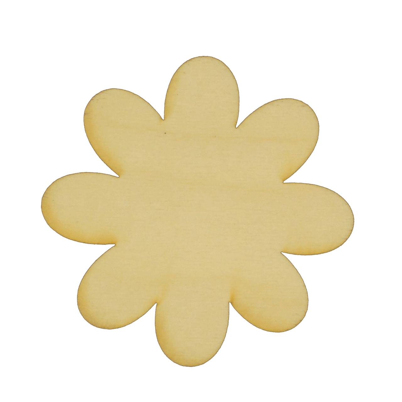 unfinished wooden flower cutouts