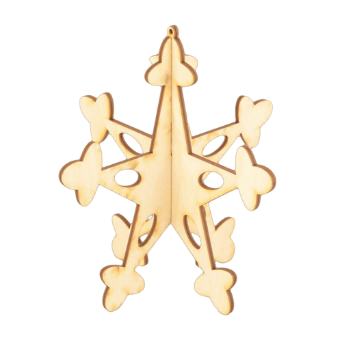 3D Wood Snowflake Ornament