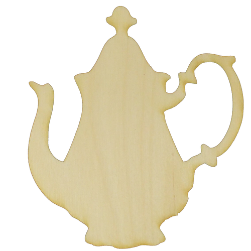 Unfinished Tea Pot Wood Cutout