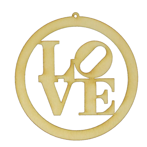 Love Ornament Wood Cutout