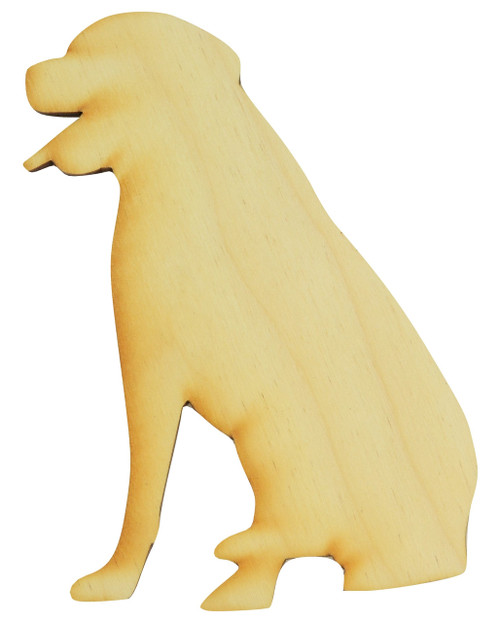 Sitting Rottweiler Wood Cutout