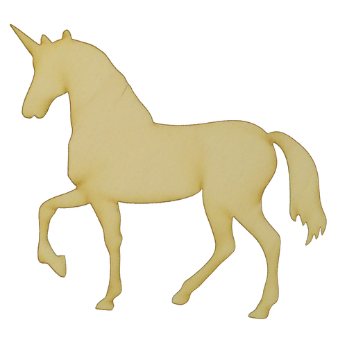 Standing Unicorn Wood Cutout