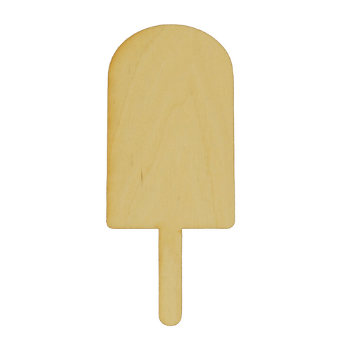 Popsicle shaped wood cutout