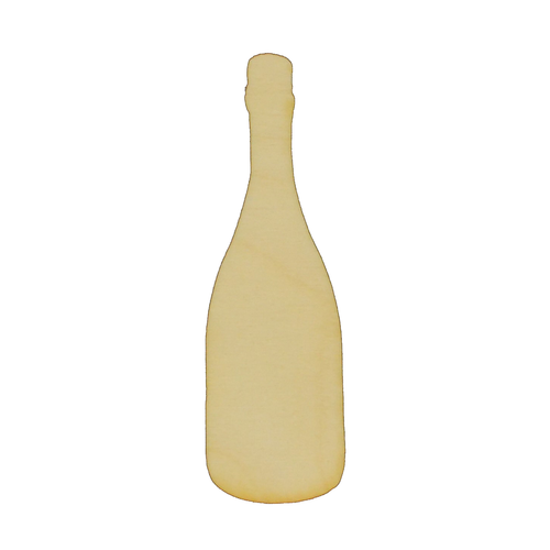 Champagne Bottle Wooden Cutout.