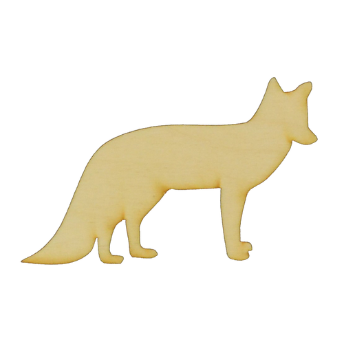 Fox wood cutout.