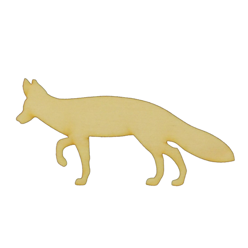 Running fox wood cutout.