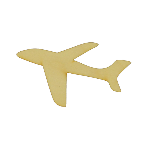 Jet airplane wood cutout.