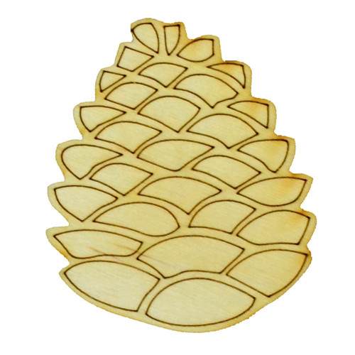 Detailed Pinecone Wood Cutout