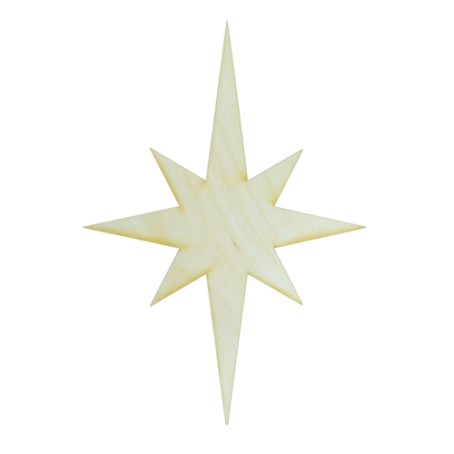 Bethlehem Star Wood Cutout