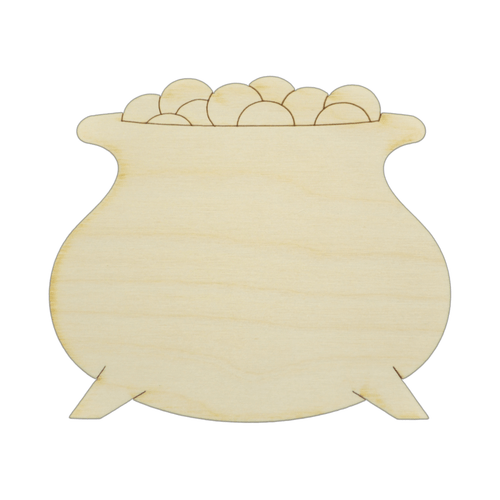 Detailed Pot of Gold Wood Cutout