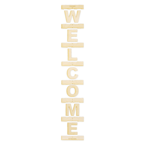 Welcome Board Wood Letter Set in the Arial Font