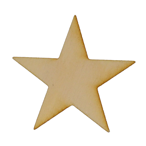 Rounded Point Wooden Star