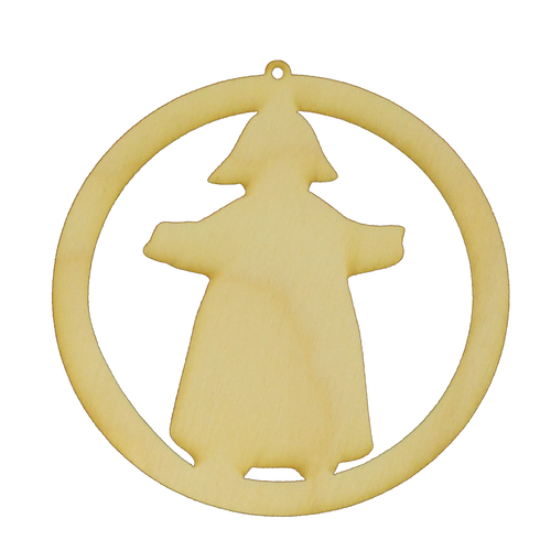 Gingerbread Woman Wood Ornament