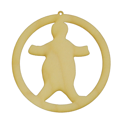 Gingerbread Man Wood Ornament