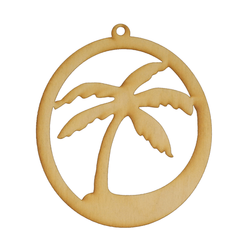 Palm Tree Wood Ornament